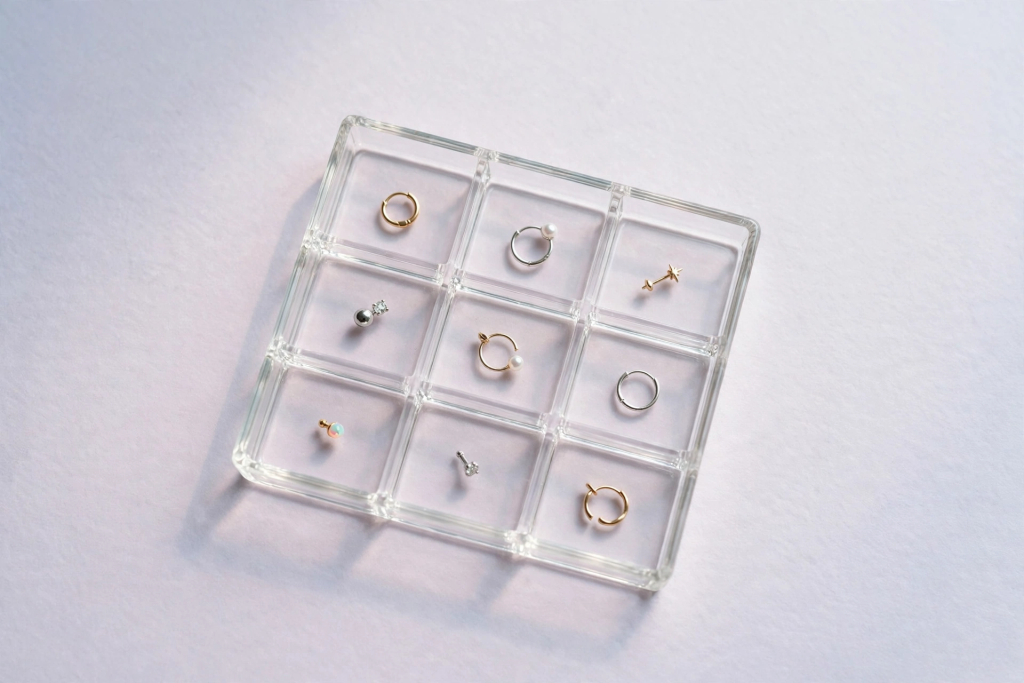 GingYing 8-Piece 20G/18G 316L Surgical Stainless Steel Nose Rings and Studs for Women and Men